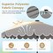 Costway 9.3 FT Solar Patio Umbrella Outdoor Market Sunshade with 24 LED Lights,Ruffles Beige/Brown/Red/Gray/Turquoise